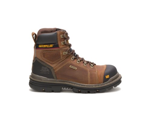 Caterpillar Hauler 6" Su Geçirmez Composite Burunlu İş Boot Iş Botu Erkek Koyu Bej Rengi | 6WGSNY