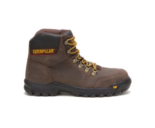 Caterpillar Outline Steel Burunlu İş Boot Iş Botu Erkek Kahverengi | 5W17WA