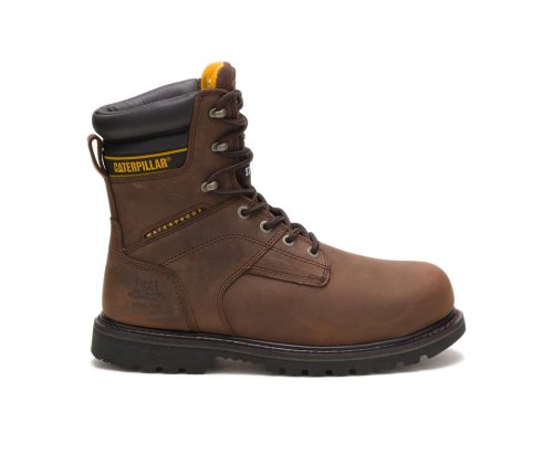 Caterpillar Salvo 8" Su Geçirmez Steel Burunlu Thinsulate™ İş Boot Iş Botu Erkek Koyu Kahverengi | MVDP81