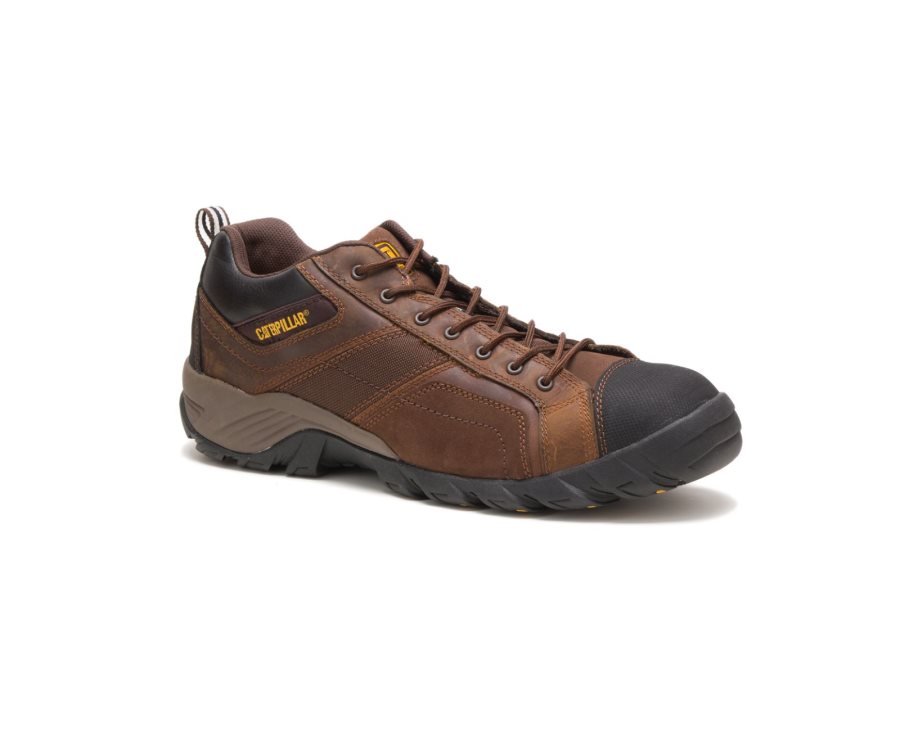 Caterpillar Argon Composite Burunlu İş Shoe İş Ayakkabısı Erkek Koyu Kahverengi | RNC64H