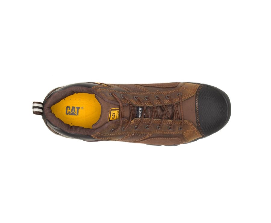 Caterpillar Argon Composite Burunlu İş Shoe İş Ayakkabısı Erkek Koyu Kahverengi | RNC64H