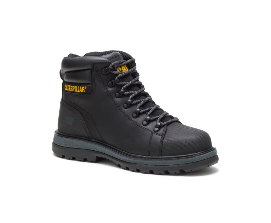 Caterpillar Foxfield Steel Burunlu İş Boot Iş Botu Erkek Siyah | SR0IVW