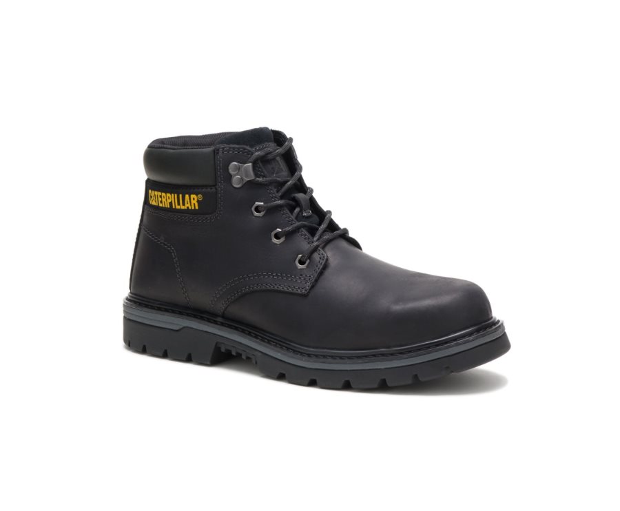 Caterpillar Outbase Steel Burunlu İş Boot Iş Botu Erkek Siyah | EQA68Q