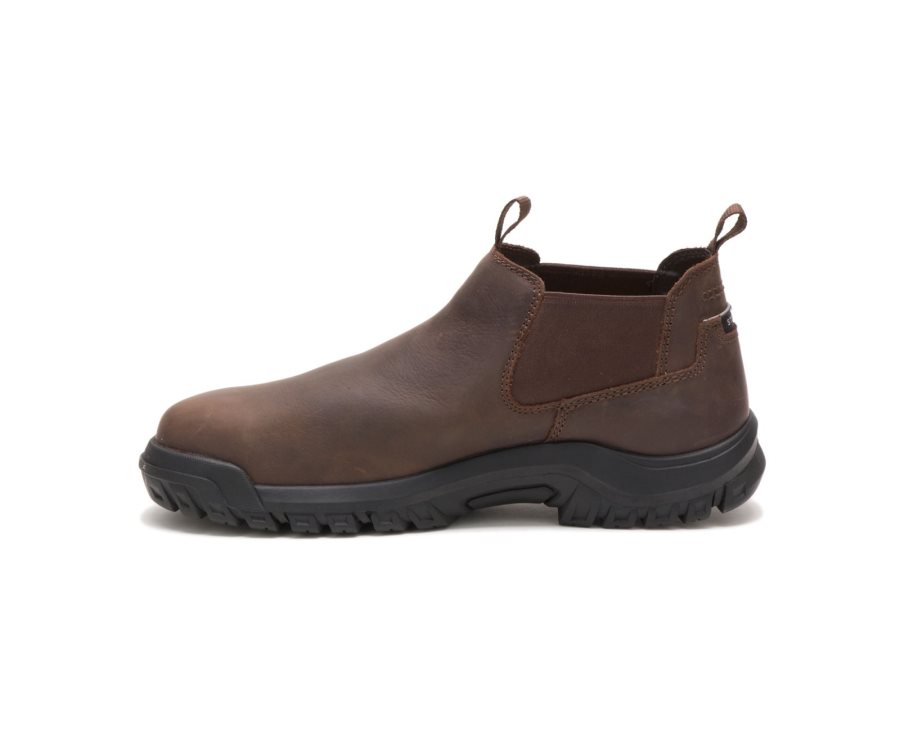 Caterpillar Outline Slip-On Steel Burunlu İş Boot Slip On Erkek Kahverengi | ZWKYDK