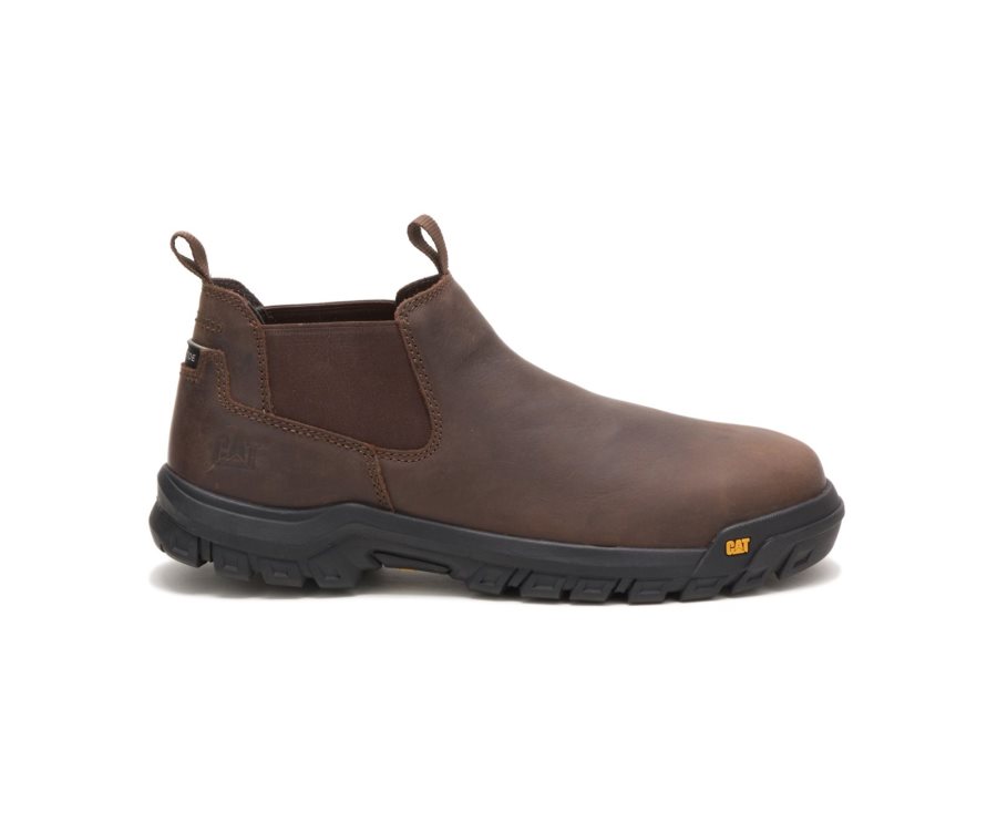 Caterpillar Outline Slip-On Steel Burunlu İş Boot Slip On Erkek Kahverengi | ZWKYDK