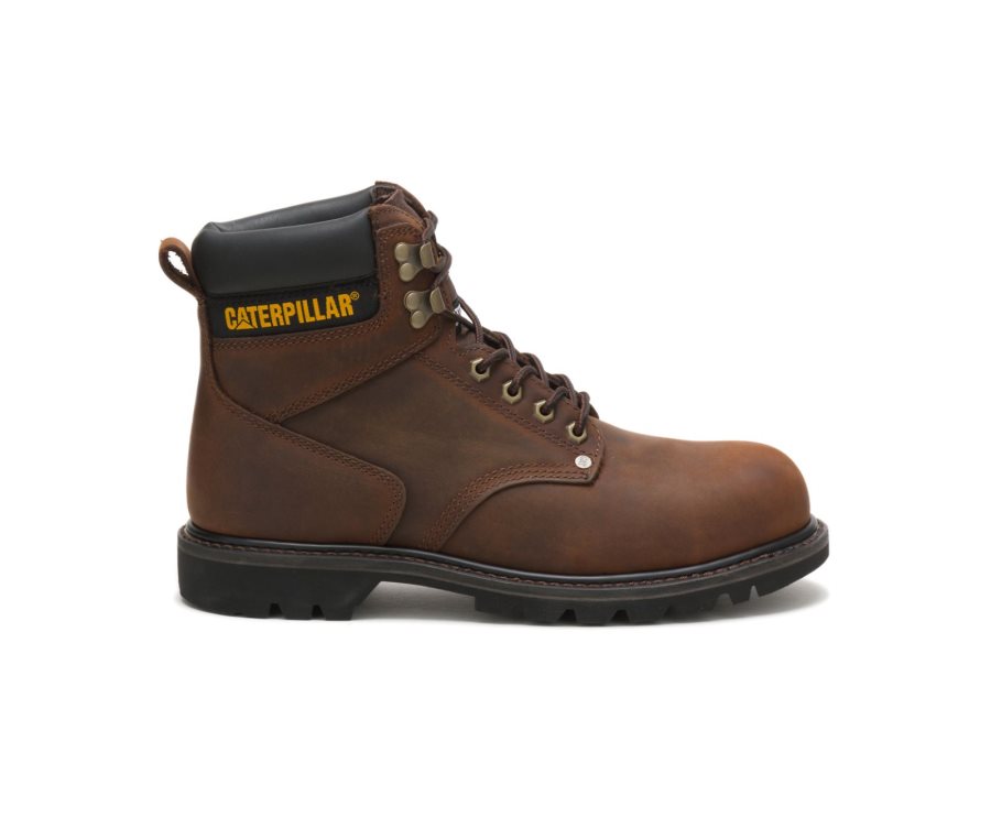 Caterpillar Second Shift Steel Burunlu İş Boot Iş Botu Erkek Koyu Kahverengi | 8809HB