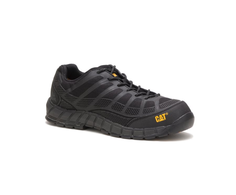 Caterpillar Streamline Composite Burunlu İş Shoe Spor Ayakkabı Erkek Siyah Siyah | IUSI88