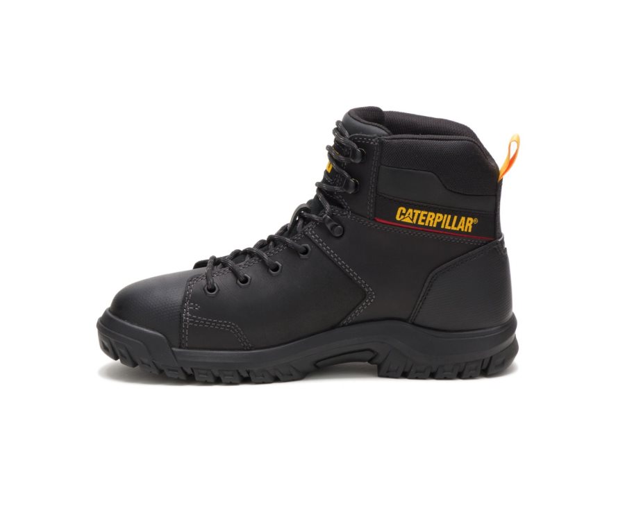 Caterpillar Wellspring Su Geçirmez Metatarsal Guard Steel Burunlu İş Boot Iş Botu Erkek Siyah | FGVDM8